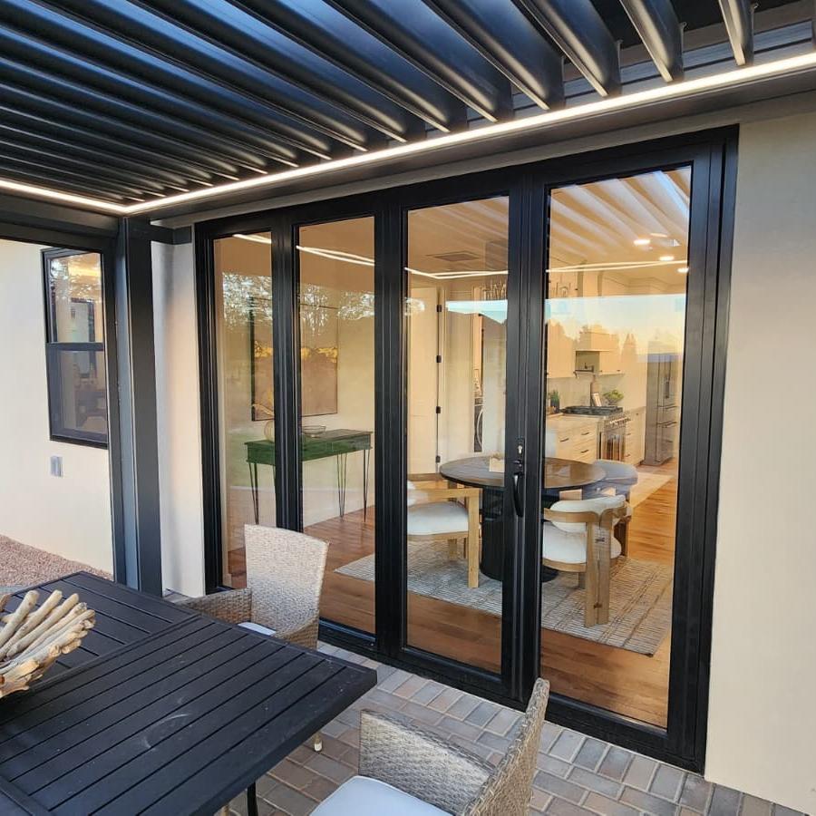High altitude alpine villa architectural door project