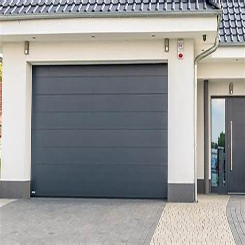 Modern Automatic Villa Aluminum Alloy Frameless Composite Mirror Glass Garage Door with Anti-Theft Feature Finished Surface