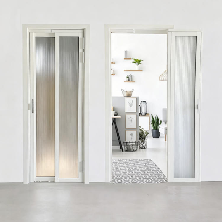 Customizable Aluminum PD Door Smooth Sliding Swing Door with Tempered Glass for Home Bathroom