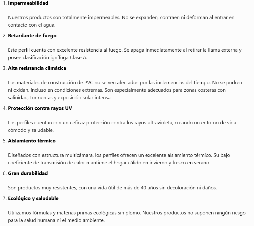 Profile Specifications 1
