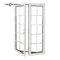 Customized Modern Styles Home Exterior Aluminum Double Swing French Casement Doors with Grills