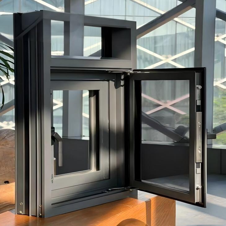 Double Glazed Thermal Insulated Aluminium Casement Windows Storm Impact Resistant Glass Window
