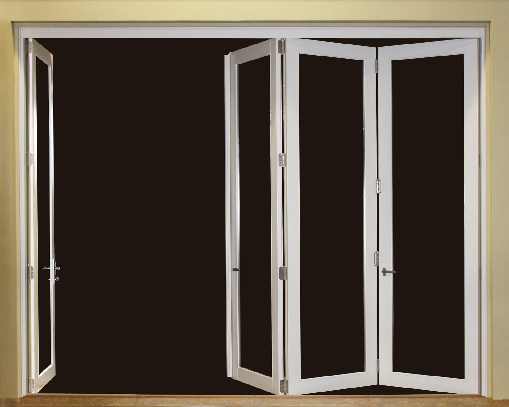 Low Price Thermal Break Double Tempered Glass Aluminium Arch Folding Patio Doors