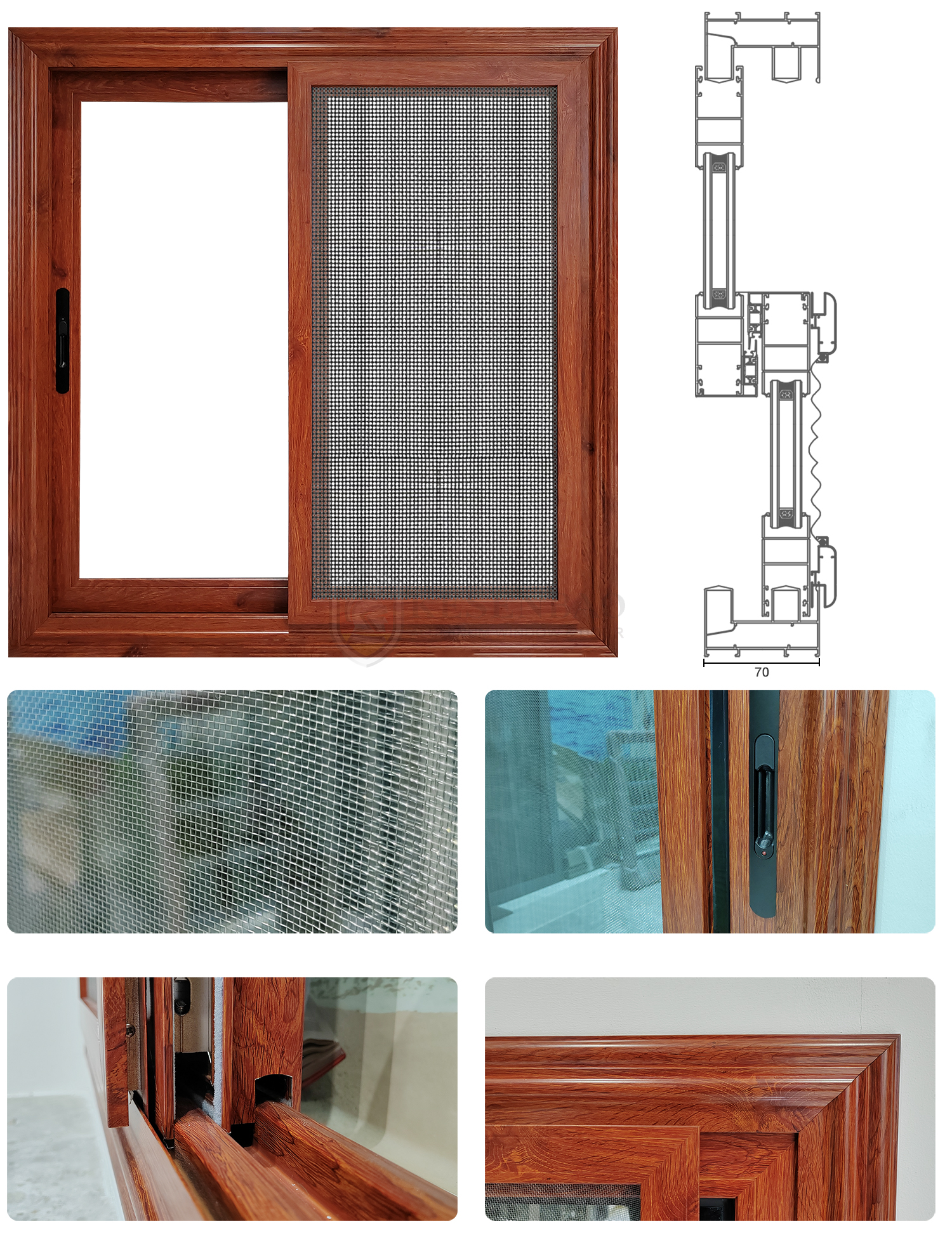 80# Two Tracks Sliding Window Design