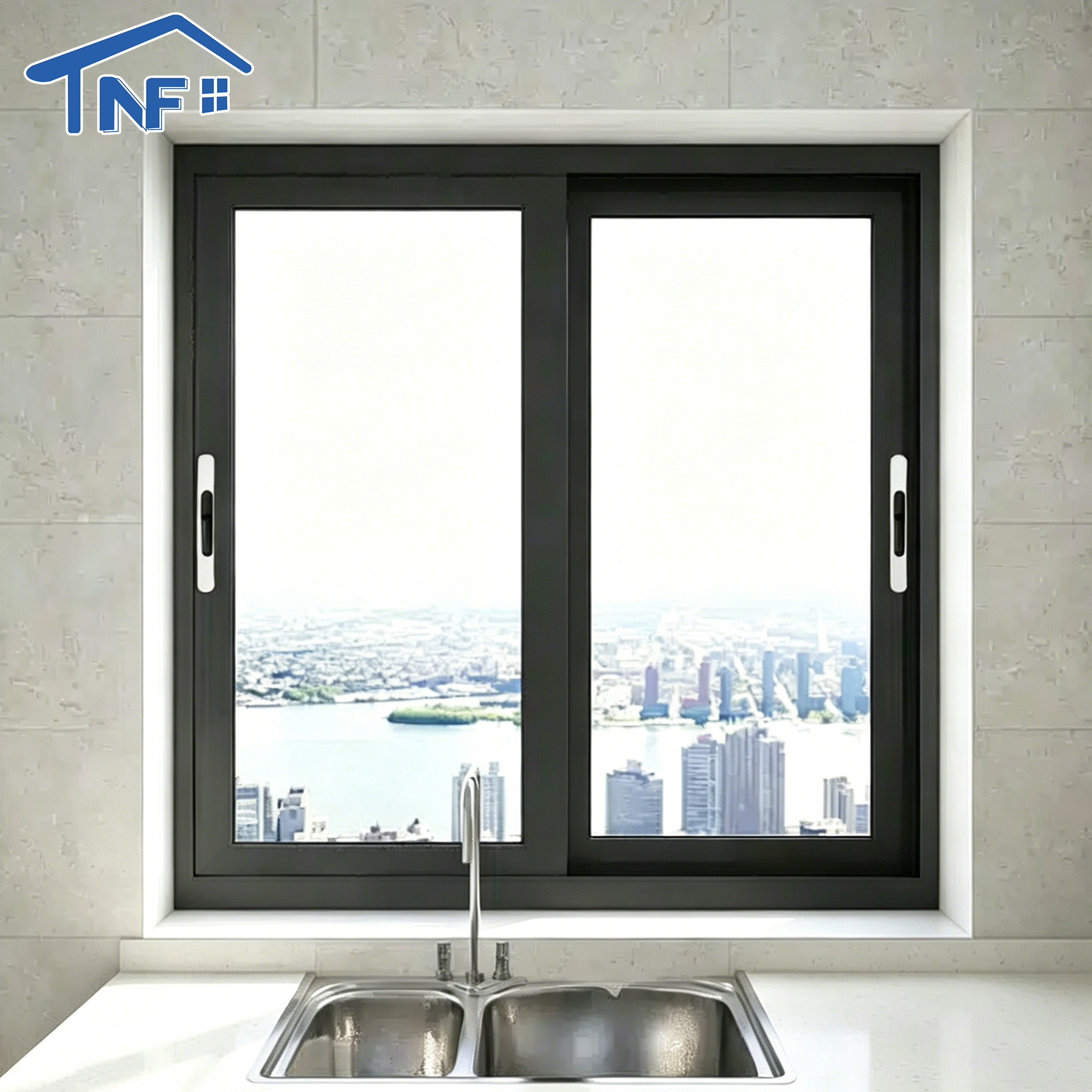 Hurricane Impact Aluminum Windows Double Glass Sliding Window Aluminium Sliding Windows for Houses Kitchen Bedroom Living Room