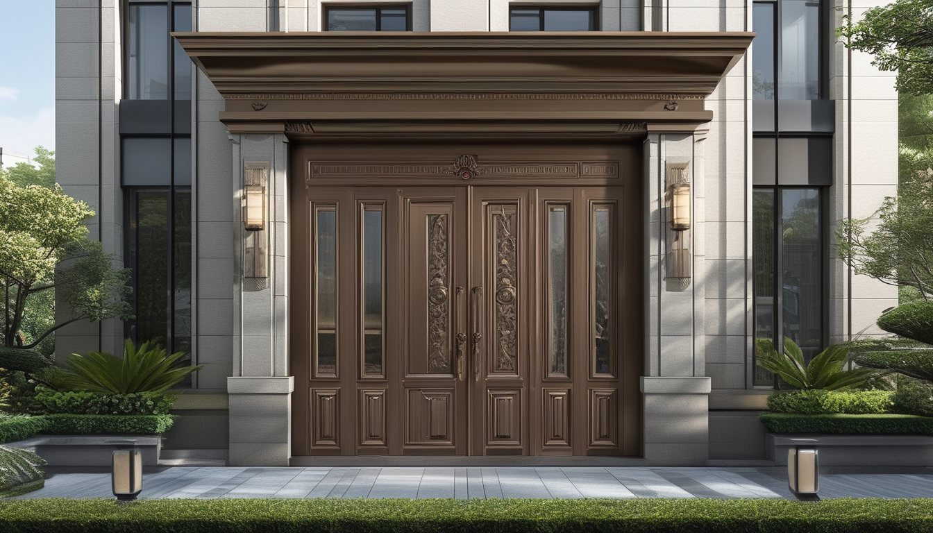 Waterproof aluminum door for high-end homes