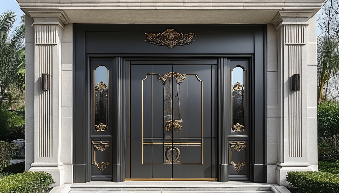 Premium aluminum entry door for luxury villas