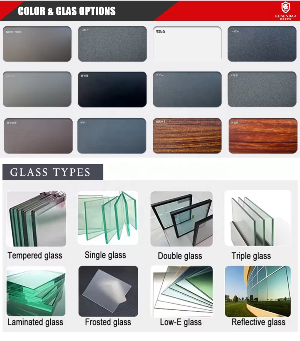 Hurricane Impact CE Rated Double Glazed Modern Aluminum Sliding Windows for Coastal Houses