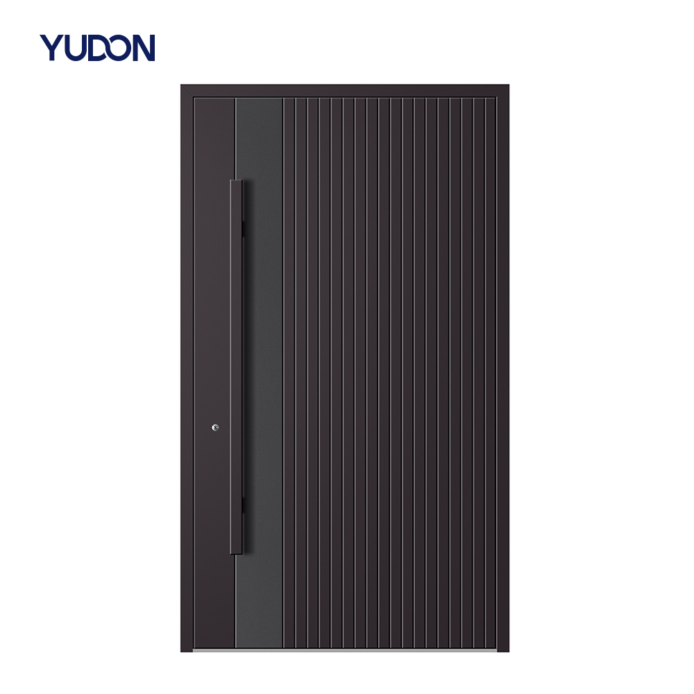 YUDON DOOR Aluminum Villa Exterior Door Metal Entrance Door With Multi Point Lock With Side Panel Soundproof OEM ODM Service