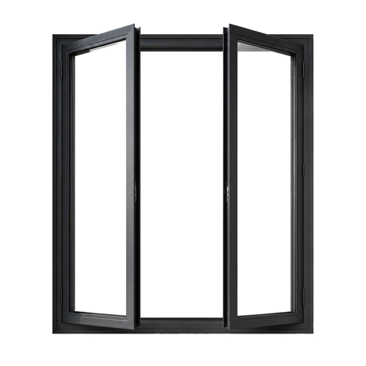 Replacement Modern Aluminum Bay Windows with Three Layer Glass and Stainless Steel Insect Screen for Villas and Kitchen