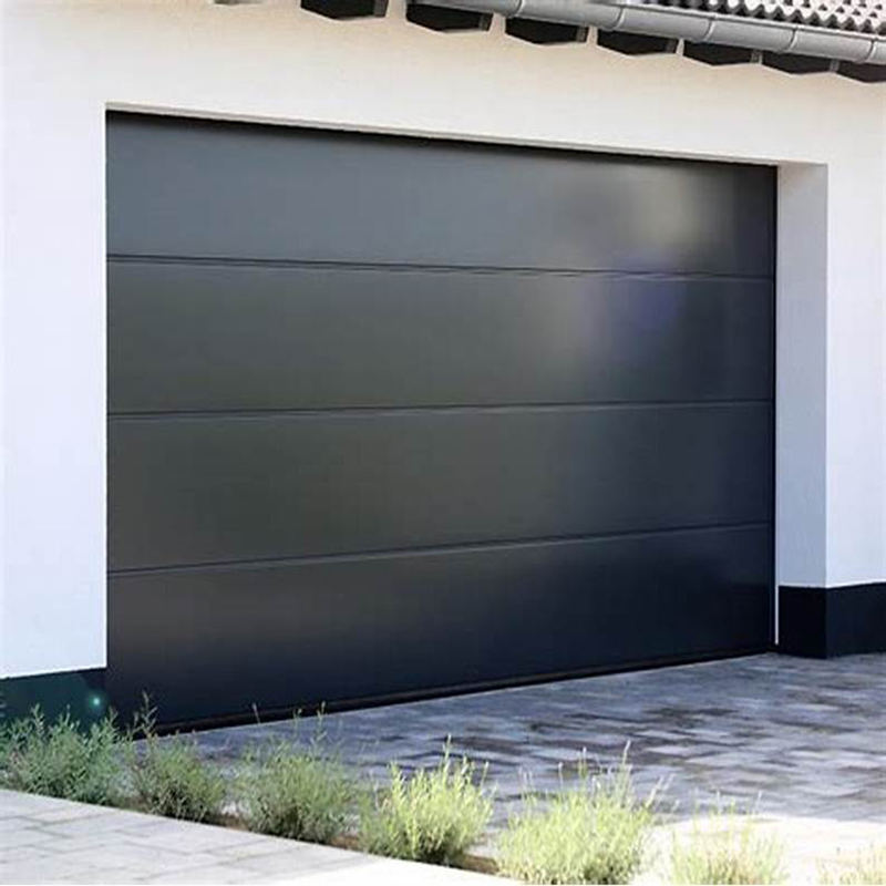 Modern Automatic Villa Aluminum Alloy Frameless Composite Mirror Glass Garage Door with Anti-Theft Feature Finished Surface