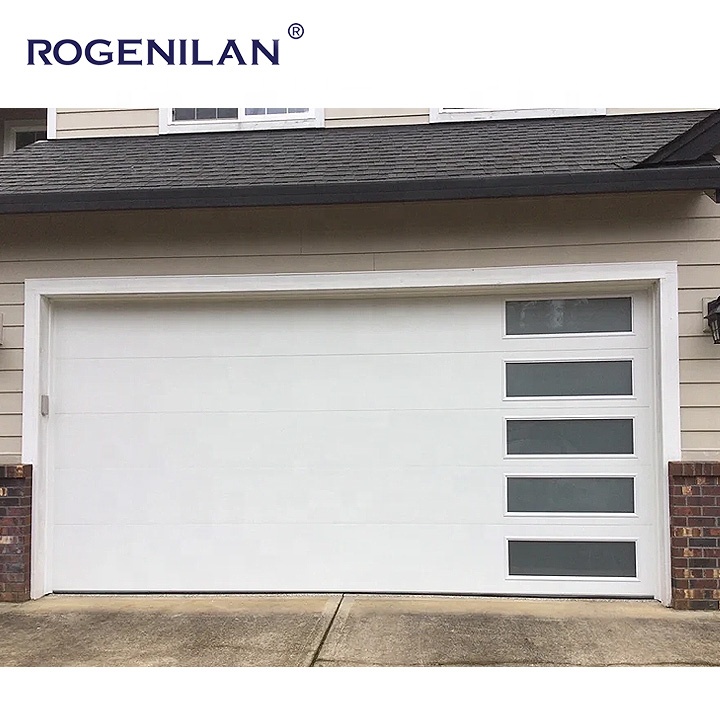 ROGENILAN Custom Aluminum Automatic Garage Door Sectional Remote-Controlled Motorized Driveway Garage Doors for Homes
