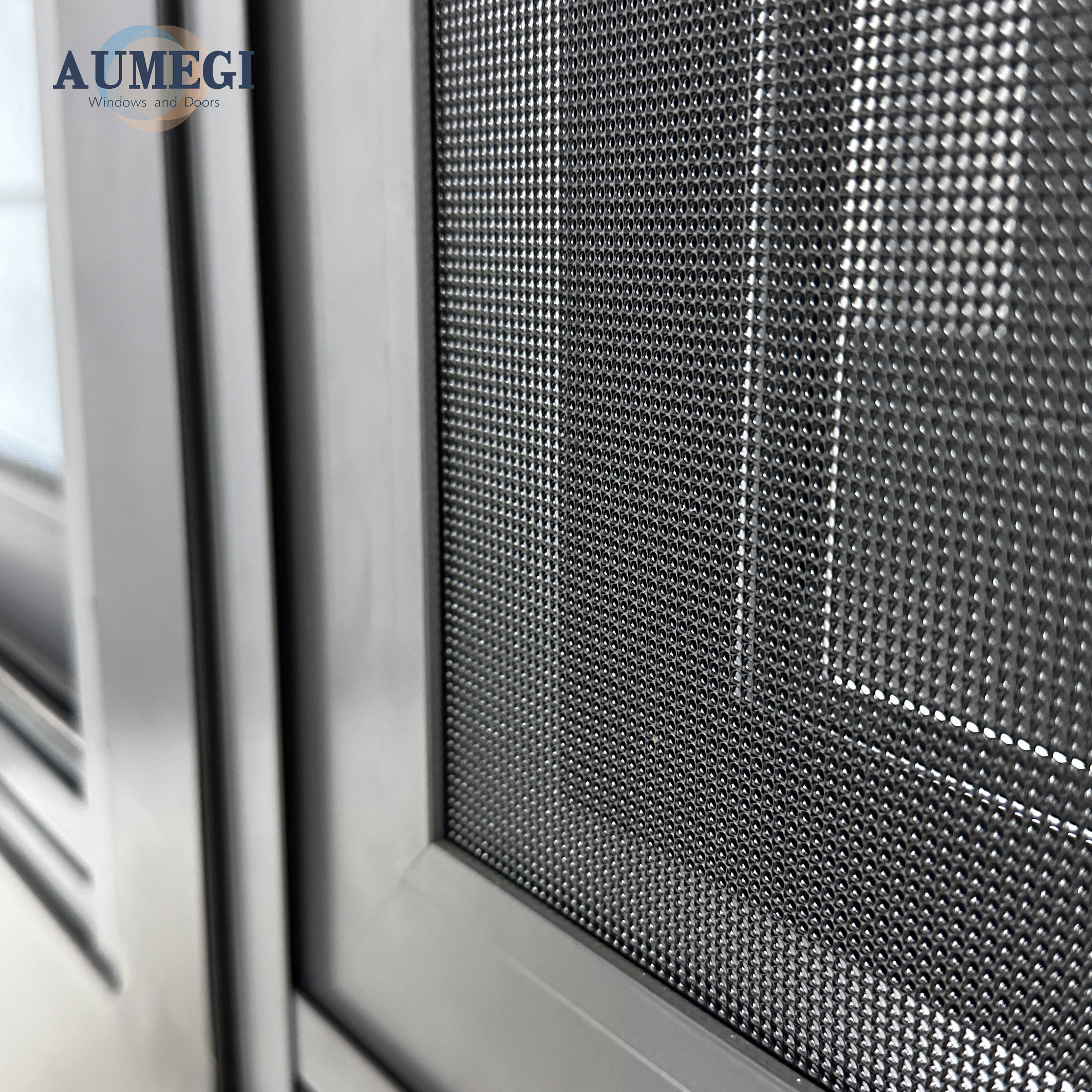 Aumegi Tempered Glass Aluminum Aluminium Frame Sliding Glass Window Metal Sliding Windows