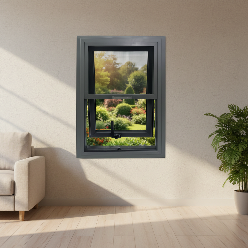 Best Selling Double Glazed Aluminum Swing Hopper Window for Exterior Entry Soundproof Energy Saving &amp; Better Ventilation