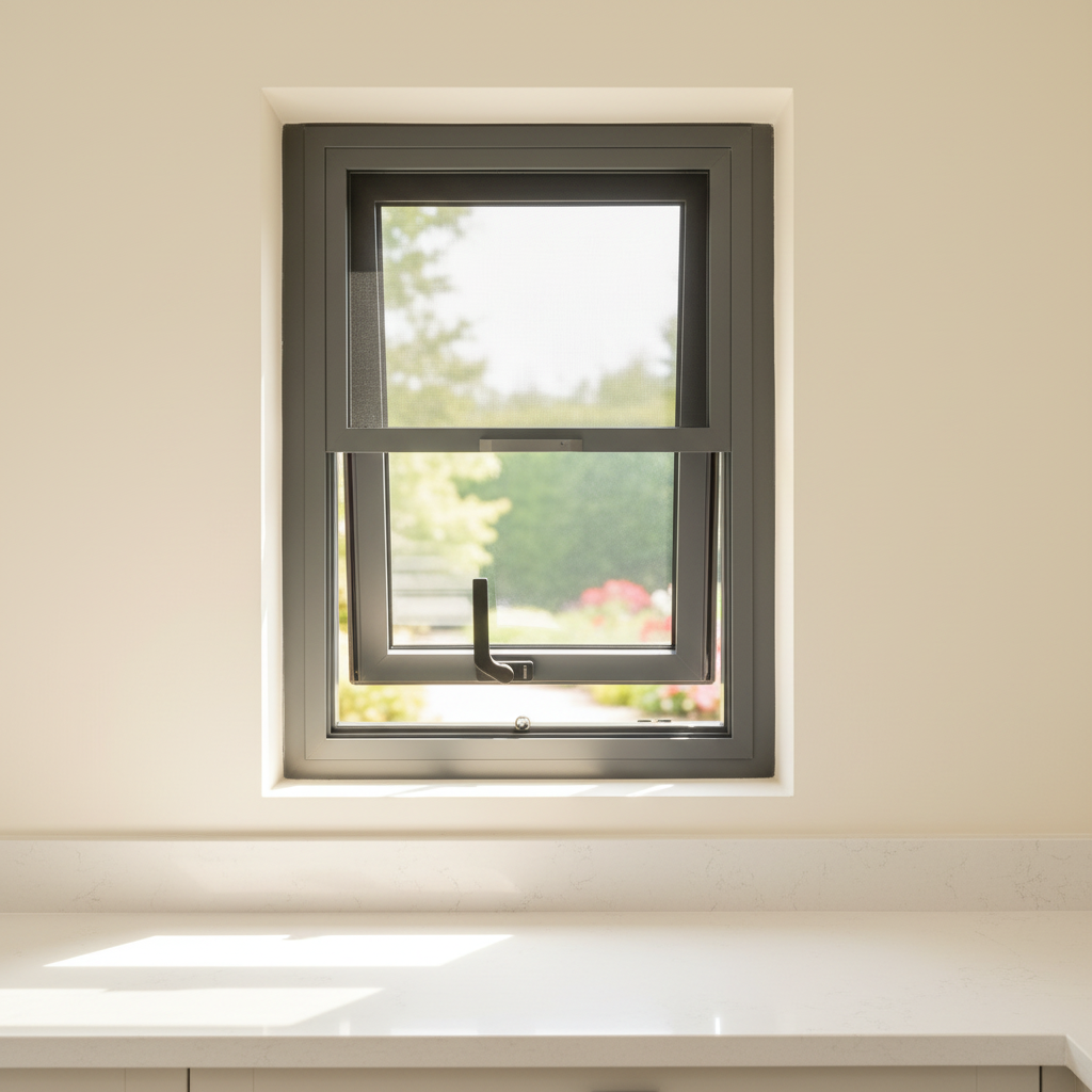 Best Selling Double Glazed Aluminum Swing Hopper Window for Exterior Entry Soundproof Energy Saving &amp; Better Ventilation
