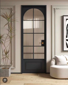 Interior Modern Design French Decorative Arch Semi-circular Curved Aluminum Alloy Casement Windows Door Tempered Glass