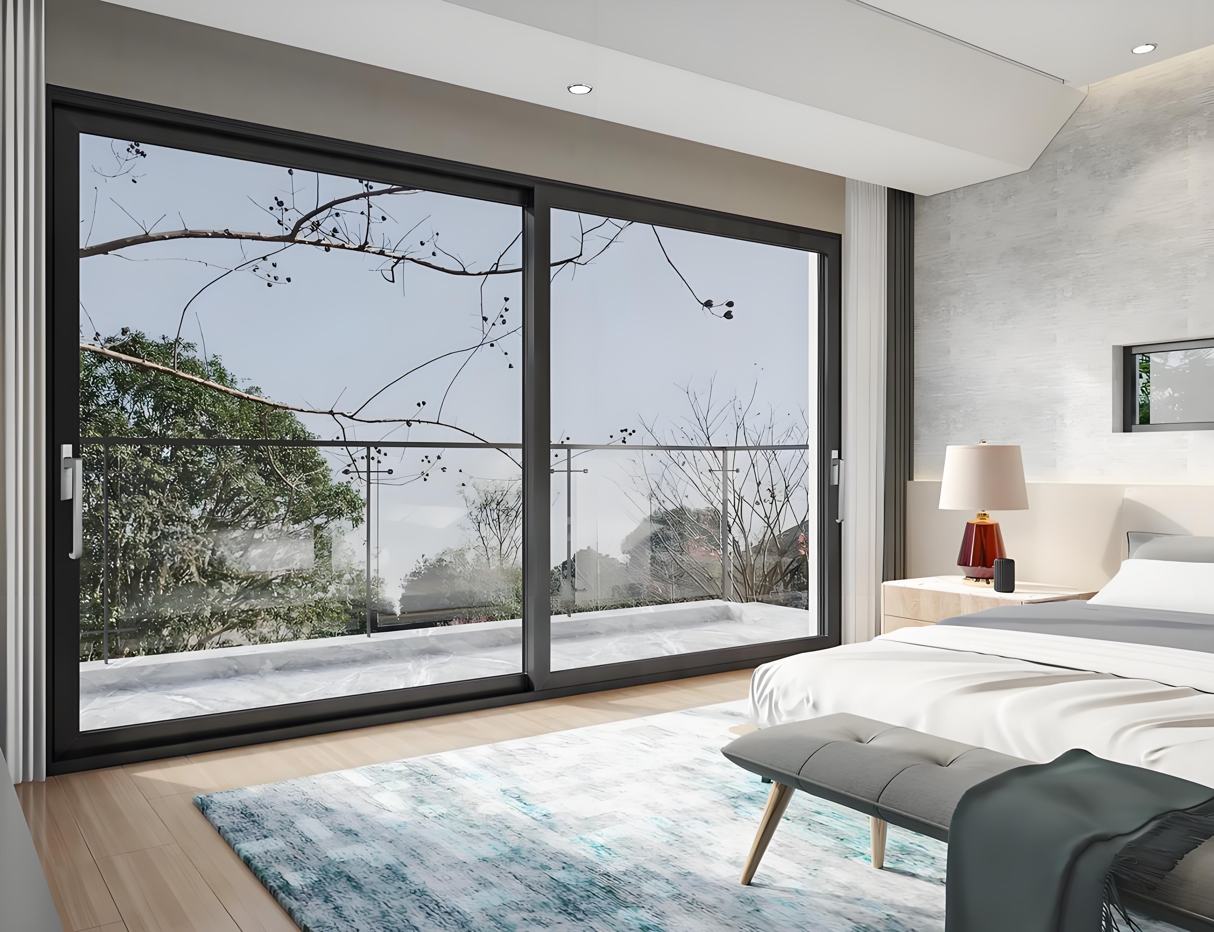 Minimalist Design Heavy Duty Sliding Door House Exterio Patio Aluminum Door Beautiful Balcony Sliding Glass Doors