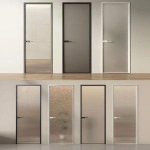 Custom Narrow Curved Aluminum Glass Door