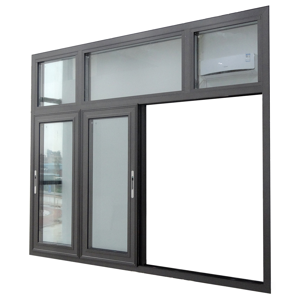 WANJIA Homes and Container House Aluminium Windows and Doors Low Cost From China Black Waterproof Customized Glass Frame Style