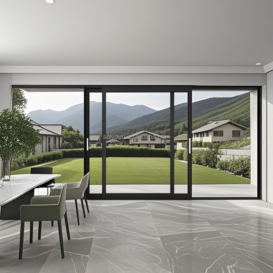 Modern Lift and Slide Aluminum Door Double Glass Exterior Hurricane Soundproof Interior Patio Lift Sliding Door Aluminium