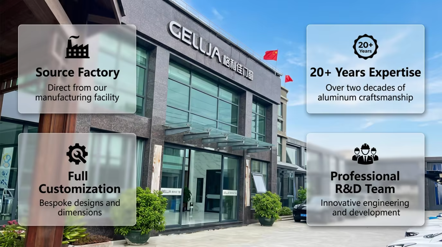 GELLJA New Type of Aluminum-framed Frosted Glass Interior Finished Bathroom Doors for Hotels Villas Offices and Households