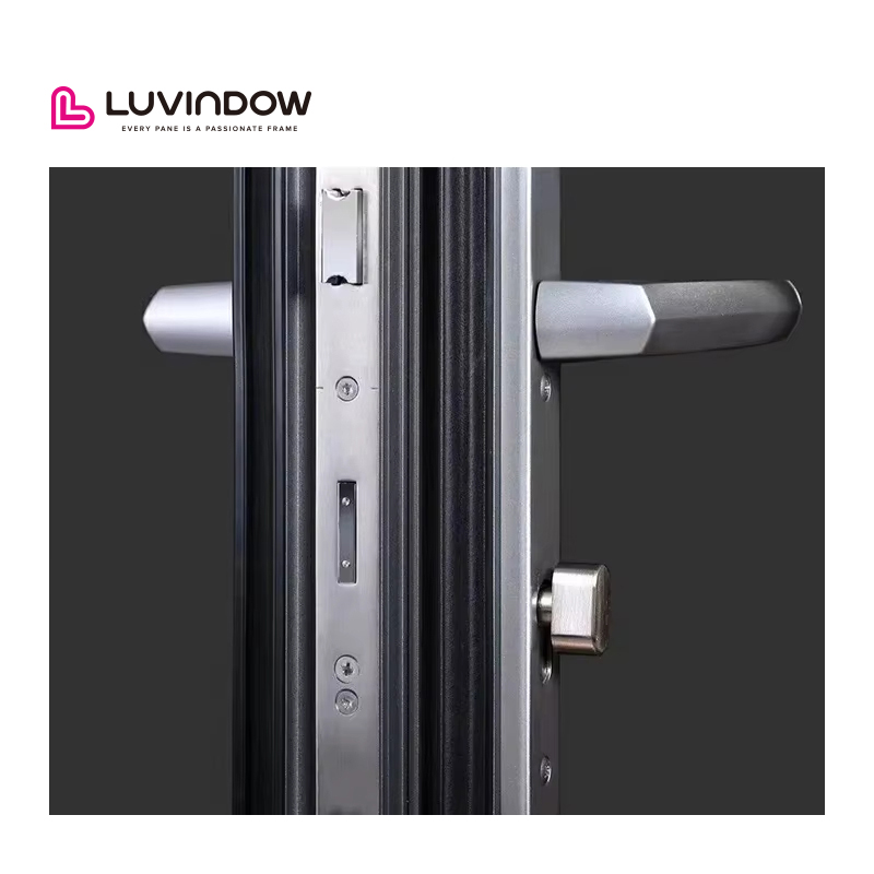 Impact Resistant Low Maintenance Modern Style Thermal Break Aluminum Glass Accordion Folding Doors for Outdoor Entry