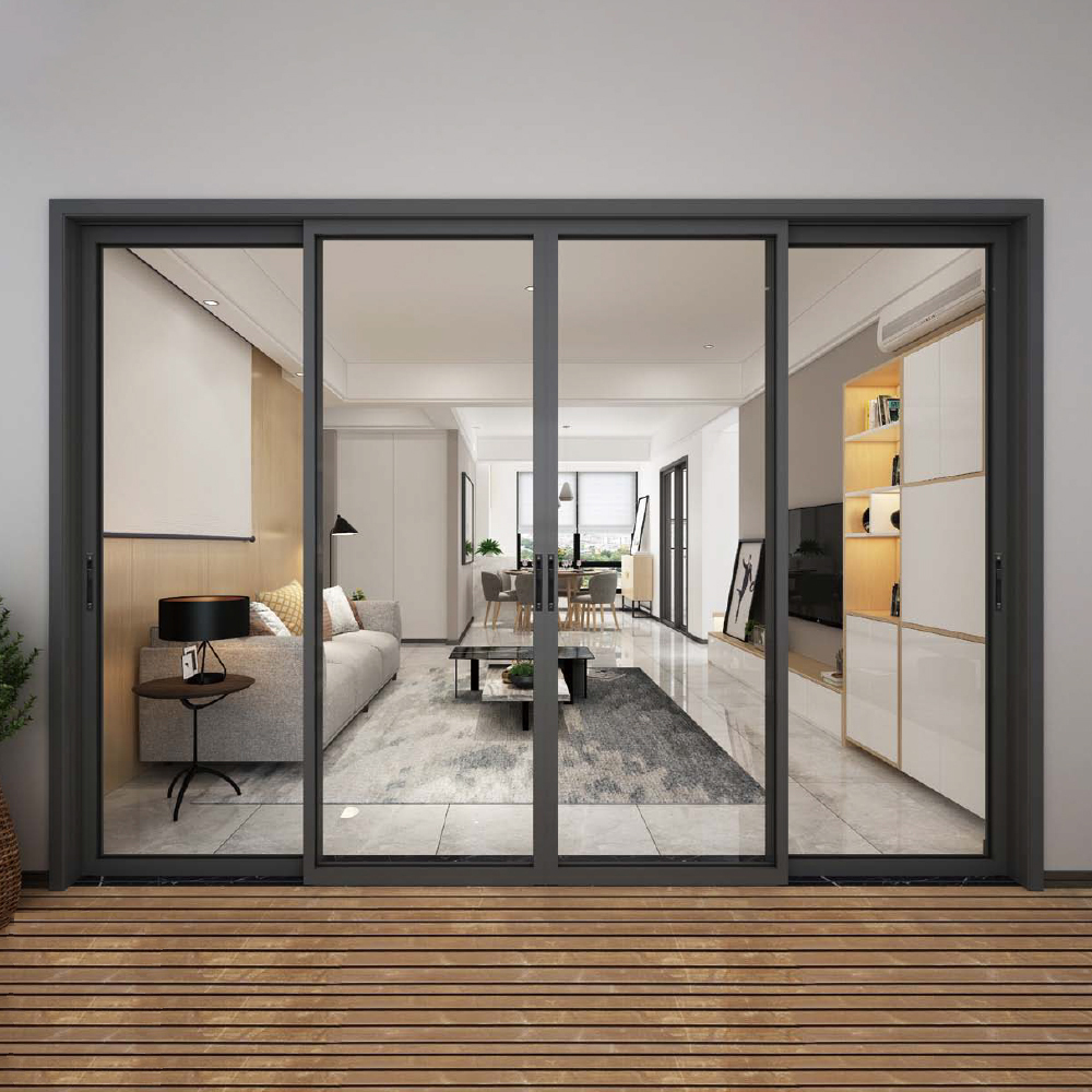 Customized Designs Soundproof Energy Saving Thermal Break Aluminum Sliding Door Low-E Glass Sliding Patio Door for House