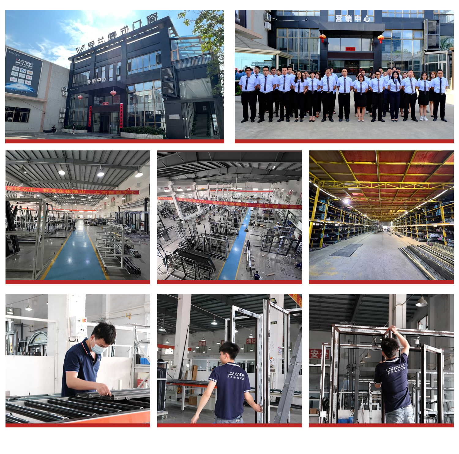 Modern Automatic Villa Aluminum Alloy Frameless Composite Mirror Glass Garage Door with Anti-Theft Feature Finished Surface