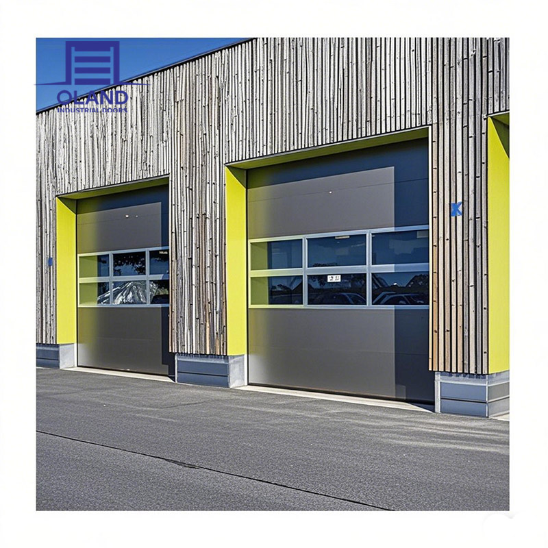 Wholesale High Quality Thermal Insulated Sectional Overhead Door Industrial With Vision Window for Warehouse