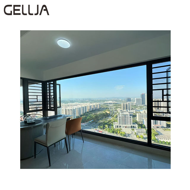 Modern Custom Hurricane-Proof Double Glazed Horizontal Sliding Doors and Windows with Roller Blind for Villas Aluminum Alloy
