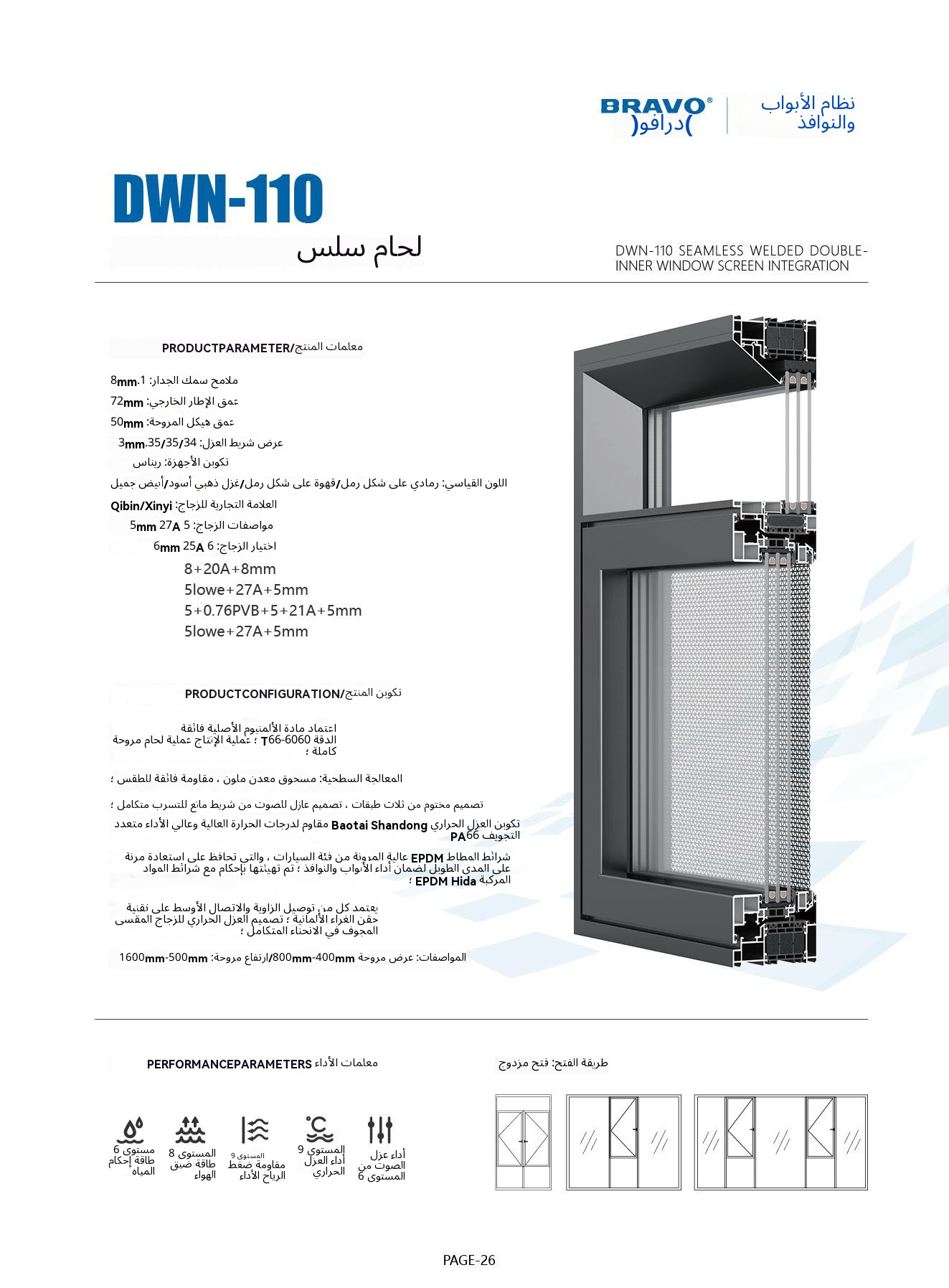 Folding Aluminum Glass Door Waterproof Supermarket Entrance with Frameless Design