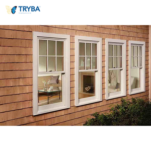Premium Hurricane Proof Impact Resistant White Aluminum Double Hung Windows