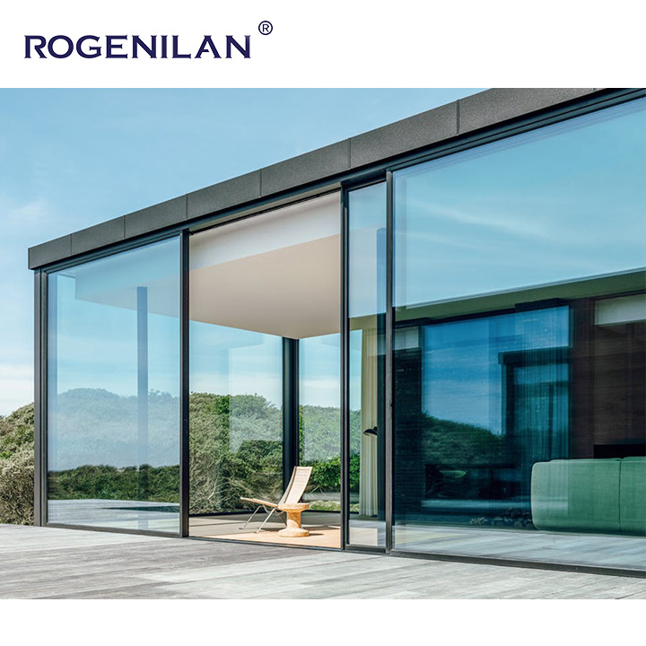 ROGENILAN Aluminum Latest Luxury Patio Double Glazed Heavy Duty Lift and Sliding Door for Home