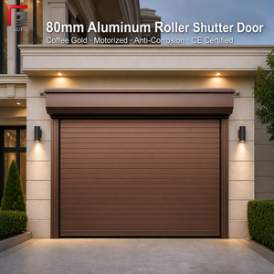 80mm Aluminium Roller Shutter Door Electric Rolling Shutter Low Headroom Compact Drum for Garage Retail Warehouse OEM