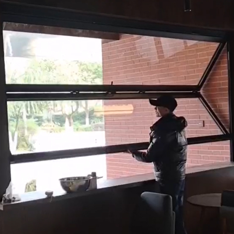 CHANGYI Tempered Glass Folding Window Export Quality Aluminium Bi-fold Window Hurricane Impact Soundproof Window
