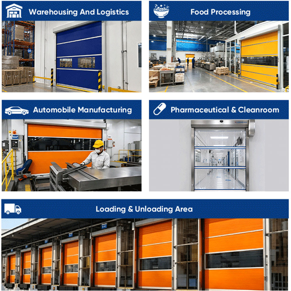 Heavy Industrial Rapid Door Fire Rated Safety for Emergency Exit Warehouse Corridor Escape Passage in China