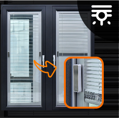 Built-in magnetic blinds design
