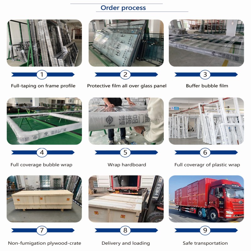 High Quality Security Aluminum Casement Windows Broken Bridge Outdoor Outward Windows Doors Stainless Steel Frame Material