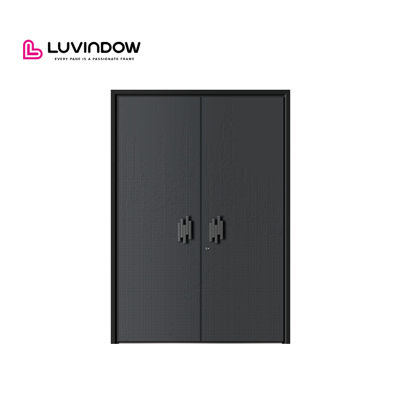 High End Luxury Tempering Glass Outdoor Aluminum Door Entry Residential Doors