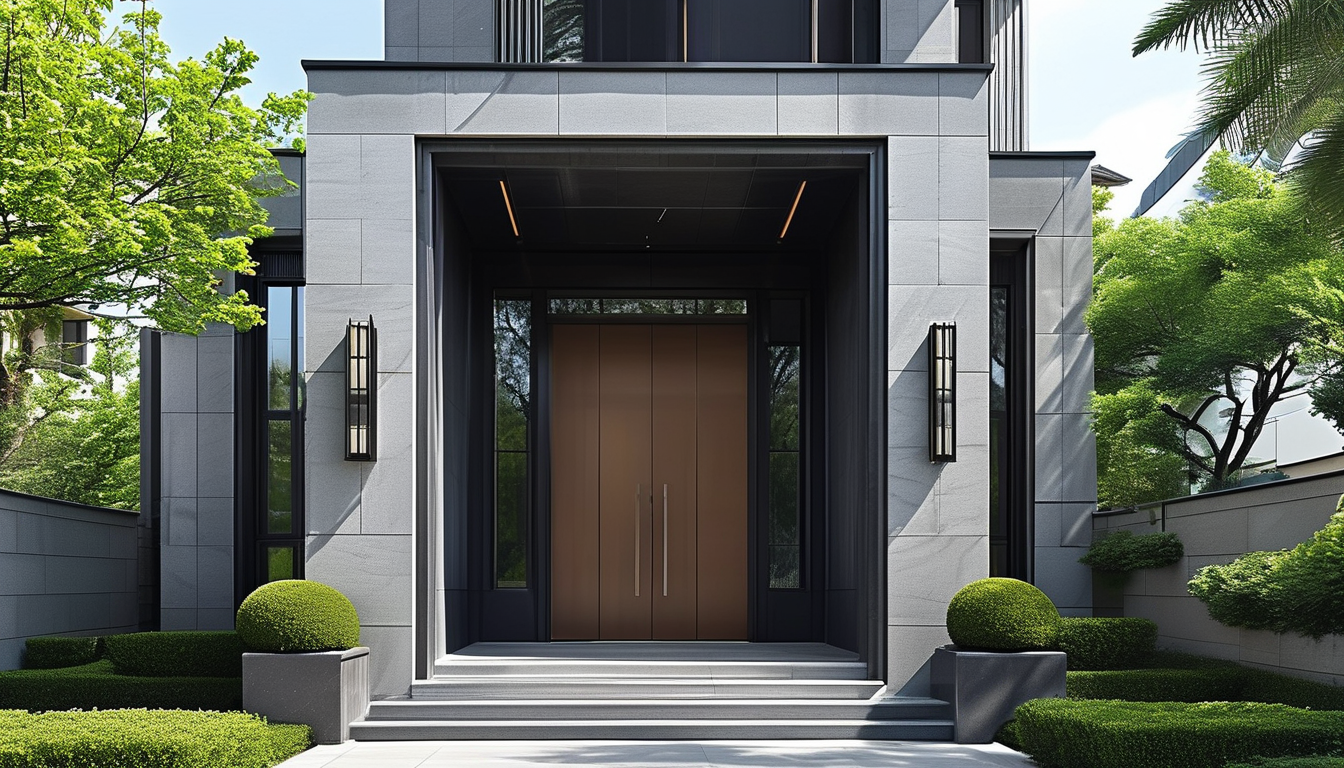 Exterior door for modern villas