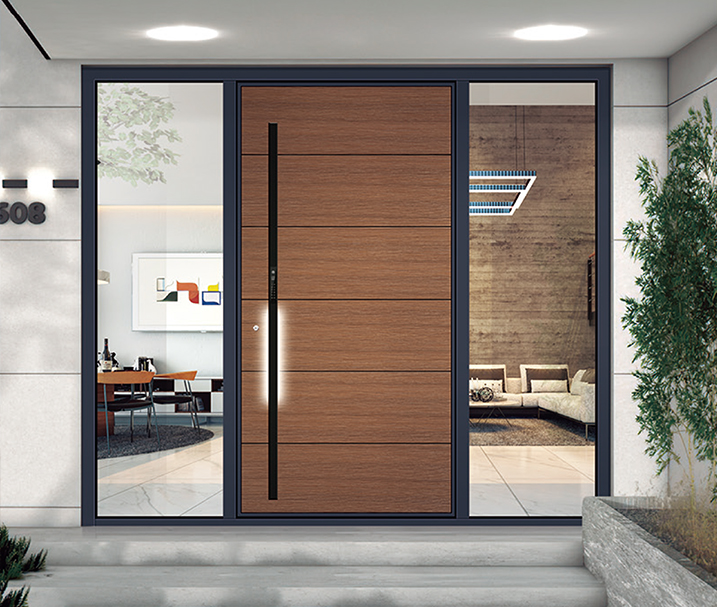 DERCHI premium entry door sample in showroom