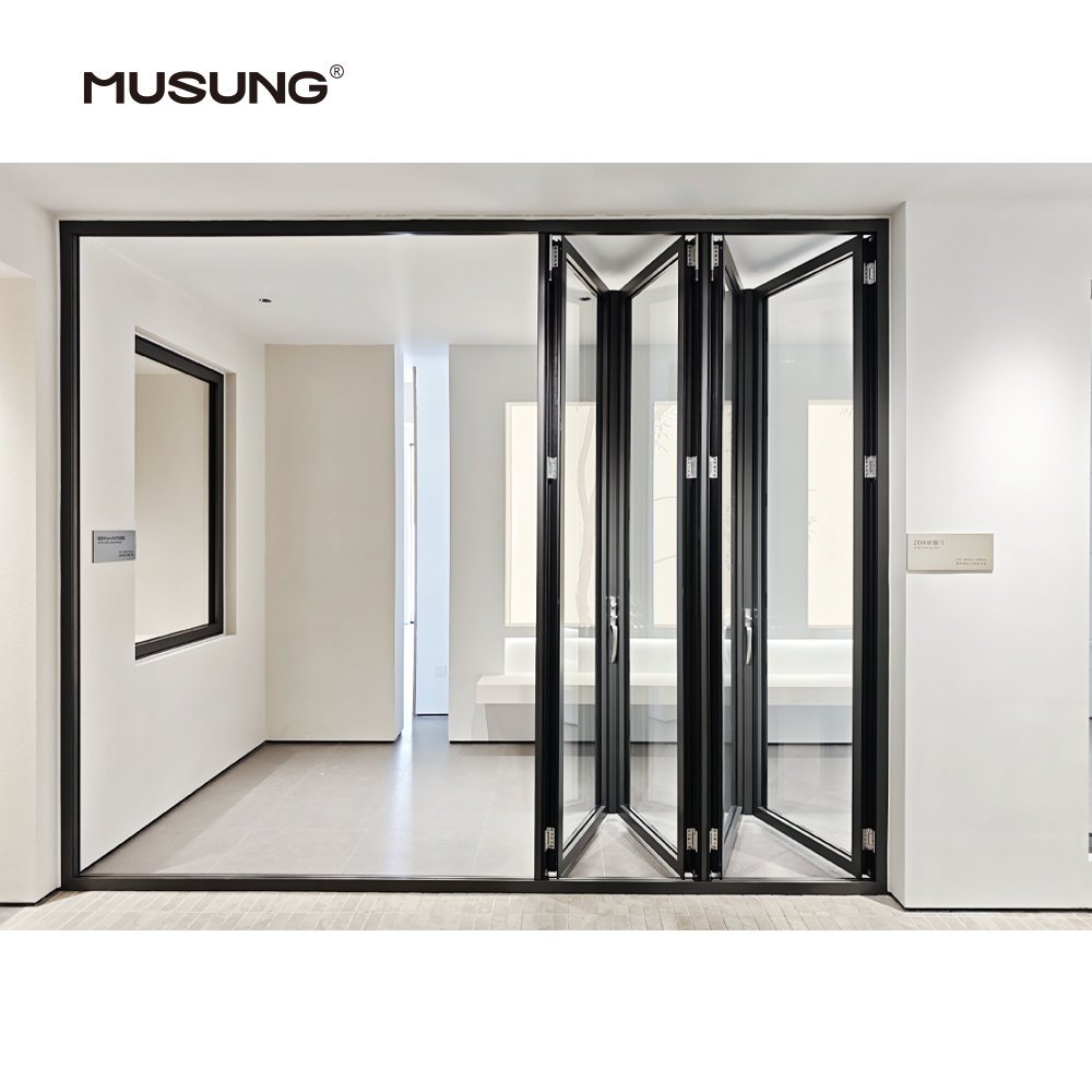 Balcony Accordion Bifold Door Design Exterior Aluminum Folding Patio Doors