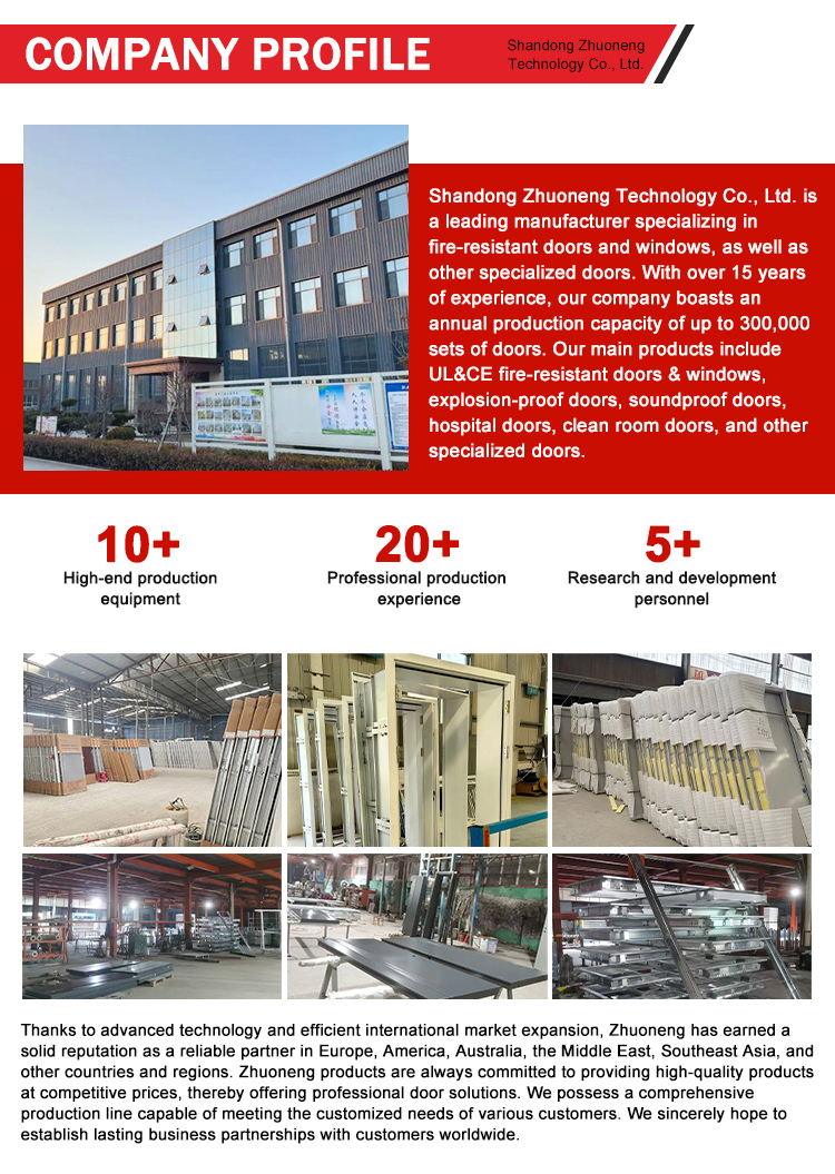 Standard Certified Modern Aluminum Glass Fire Door Finished Surface for Hotels Hospitals Outdoor Use Commercial Fire Prevention