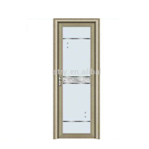 Factory Price Aluminum Half Glass Door Design Bathroom Entry Doors