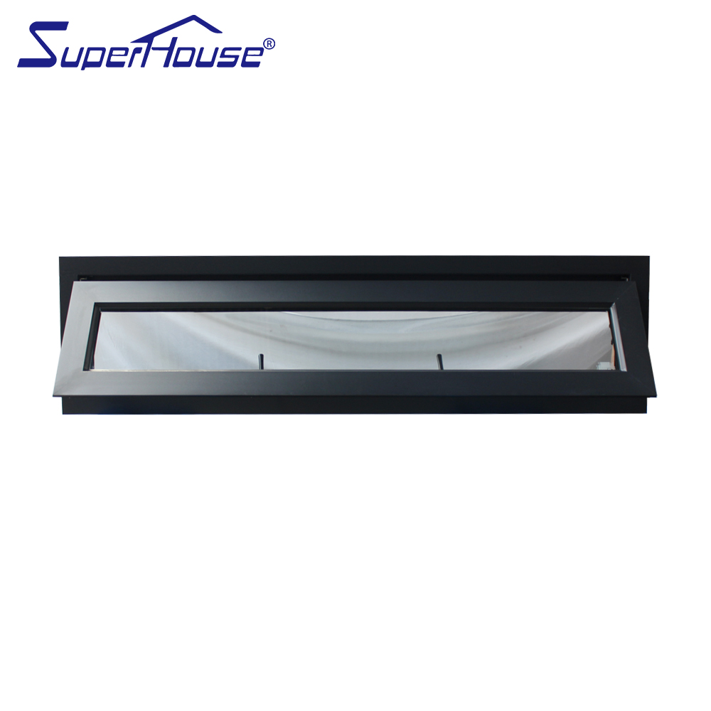 For Superhouse Modern Design Small Aluminum Glass Hopper Window Hurricane Approved for Florida Miami-Dade for Bathrooms