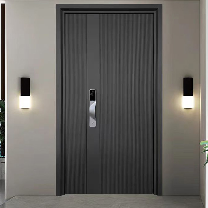 Security Main Pivot Front Doors for Aluminum Alloy Villa with Modern Glass Windproof Customized Stainless Steel