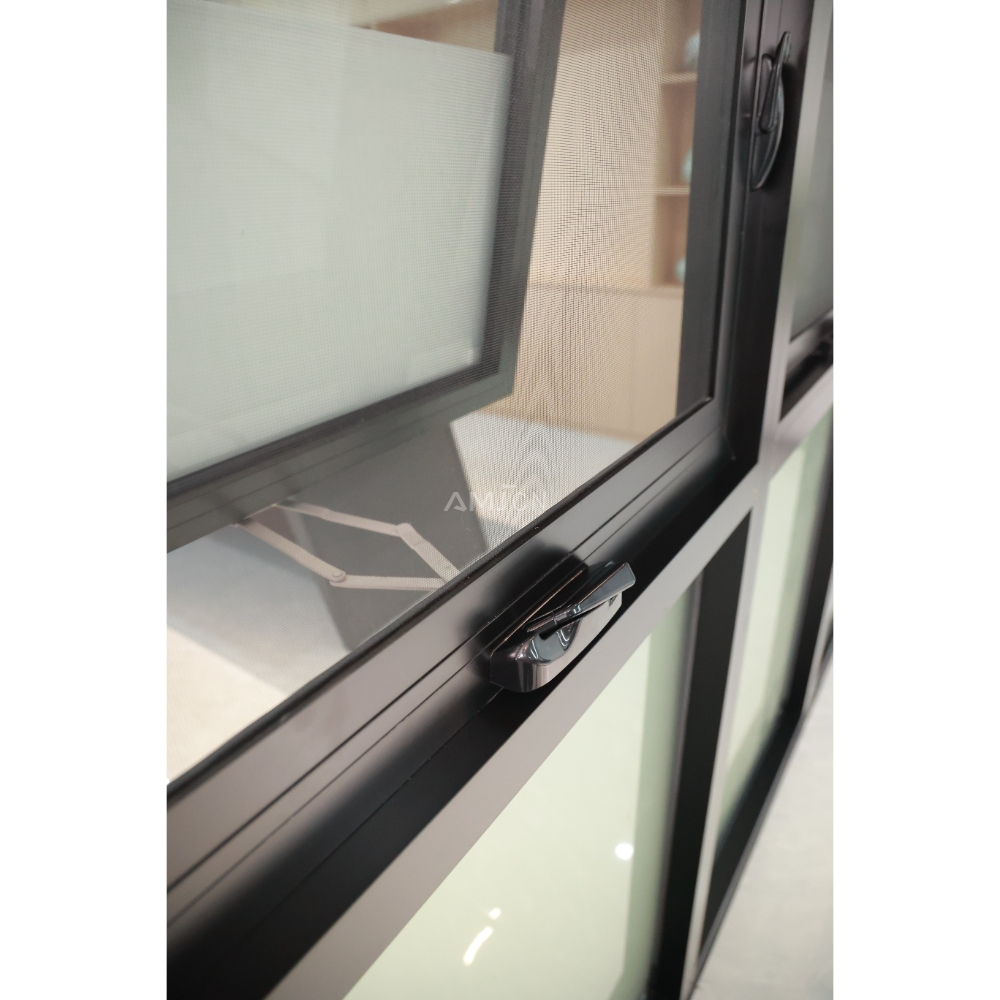 Residential AMJ Aluminum Awning Window for Hotels Hospitals Apartments Bedrooms Schools Low Price Outdoor