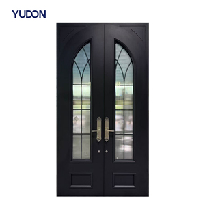 Insulated Aluminum Door Front Door Entrance Villa Fire Rated Custom Size