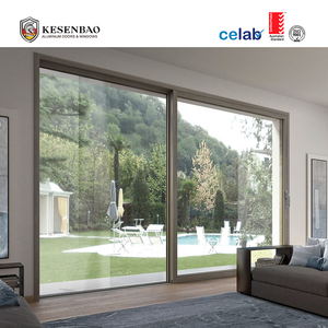 Modern Thermal Break Residential Aluminum Sliding Doors System With Low-E Tinted Glass