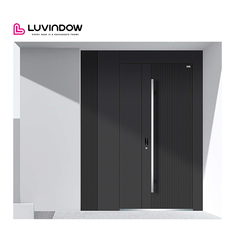 Modern Large Exterior Aluminium Pivot Front Entry Door Waterproof Spring Design For Outdoor Use